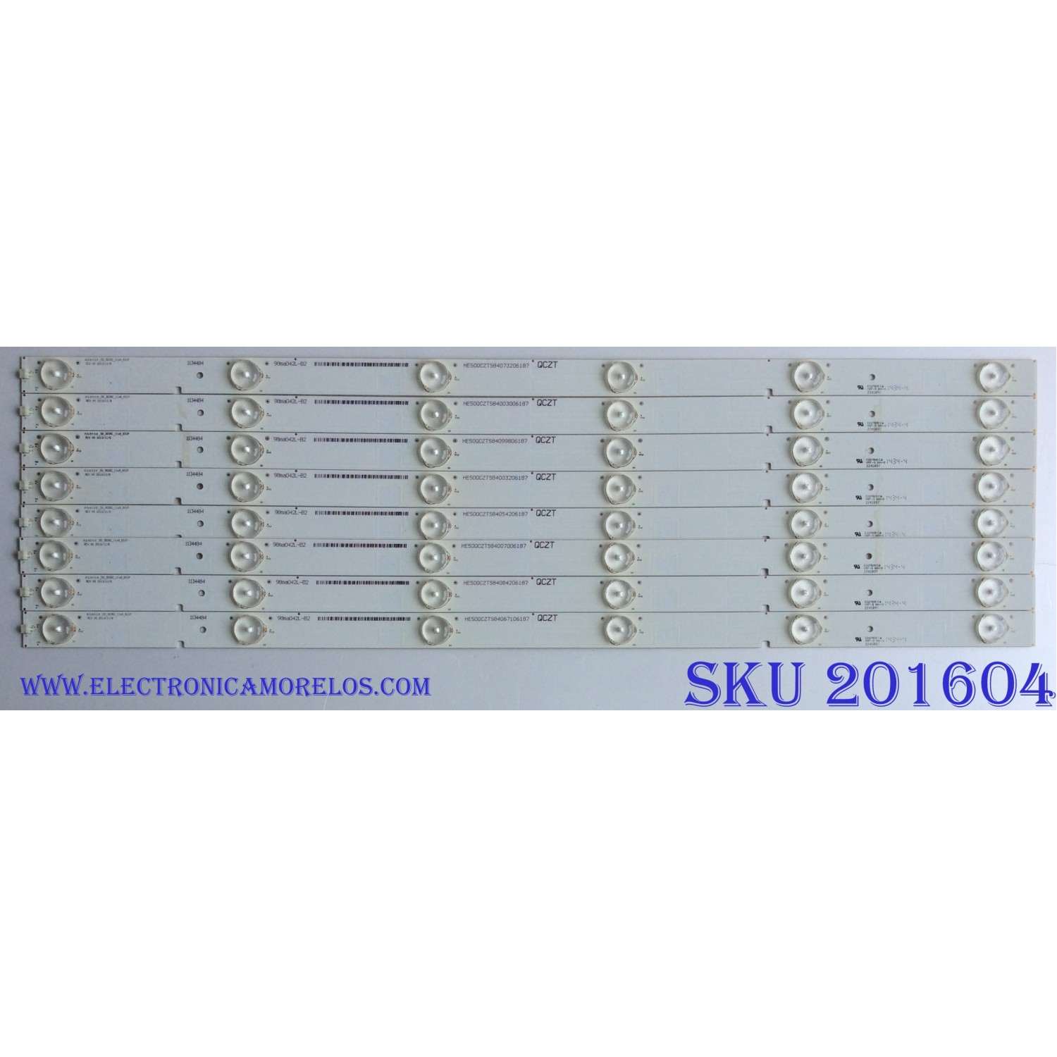 KIT DE LED´S PARA TV ((INCOMPLETO SOLO 8 PIEZAS)) / INSIGNIA HD500DF-B57(010)\T1\S1\GM\ROH / HE50QCZTS84 / 98ma042L-B2 / 1134484 / HISENSE_50_3030C_11x6_6S1P / MODELO NS-50D550NA15	