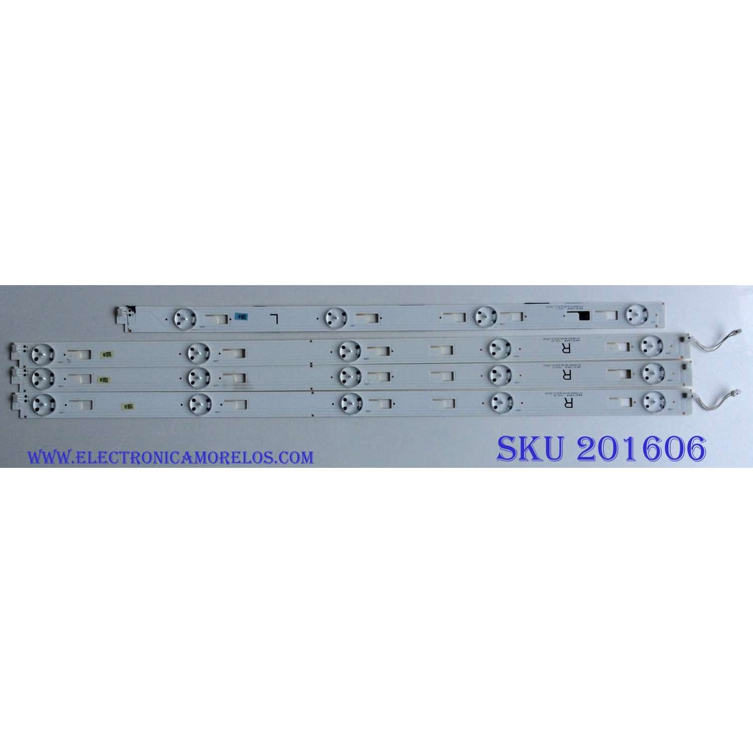 KIT DE LED´S PARA TV / SONY ((INCOMPLETO SOLO 4 PIEZAS)) SYV4942 / LC490EQY-SHM2 / SUY490A23_Rev00_5LED_R_150223 / SVY490A23_Rev00_5LED_R_150223 / SUY490A23_Rev00_5LED_L_150223 / SVY490A23_Rev00_5LED_L_150223 / MODELO XBR-49X800C	
