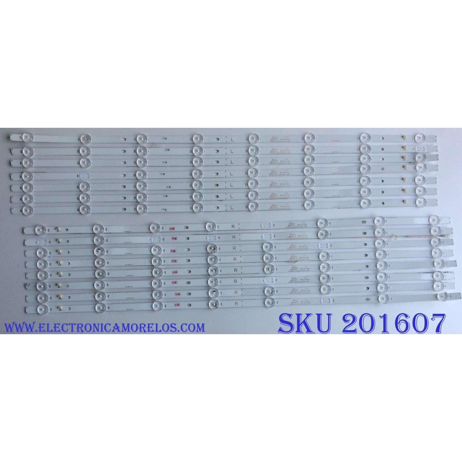 KIT DE LED´S PARA TV / VIZIO S750QF57 V.1 / SVA750A13_W1cop_BLED_Rev03_L_161110 / PC64127B / ZK-3 E320262 / 58.75S0H.E01 / 58.75S0H.E02 / MODELO E75-E1 LTMAGRMT	
