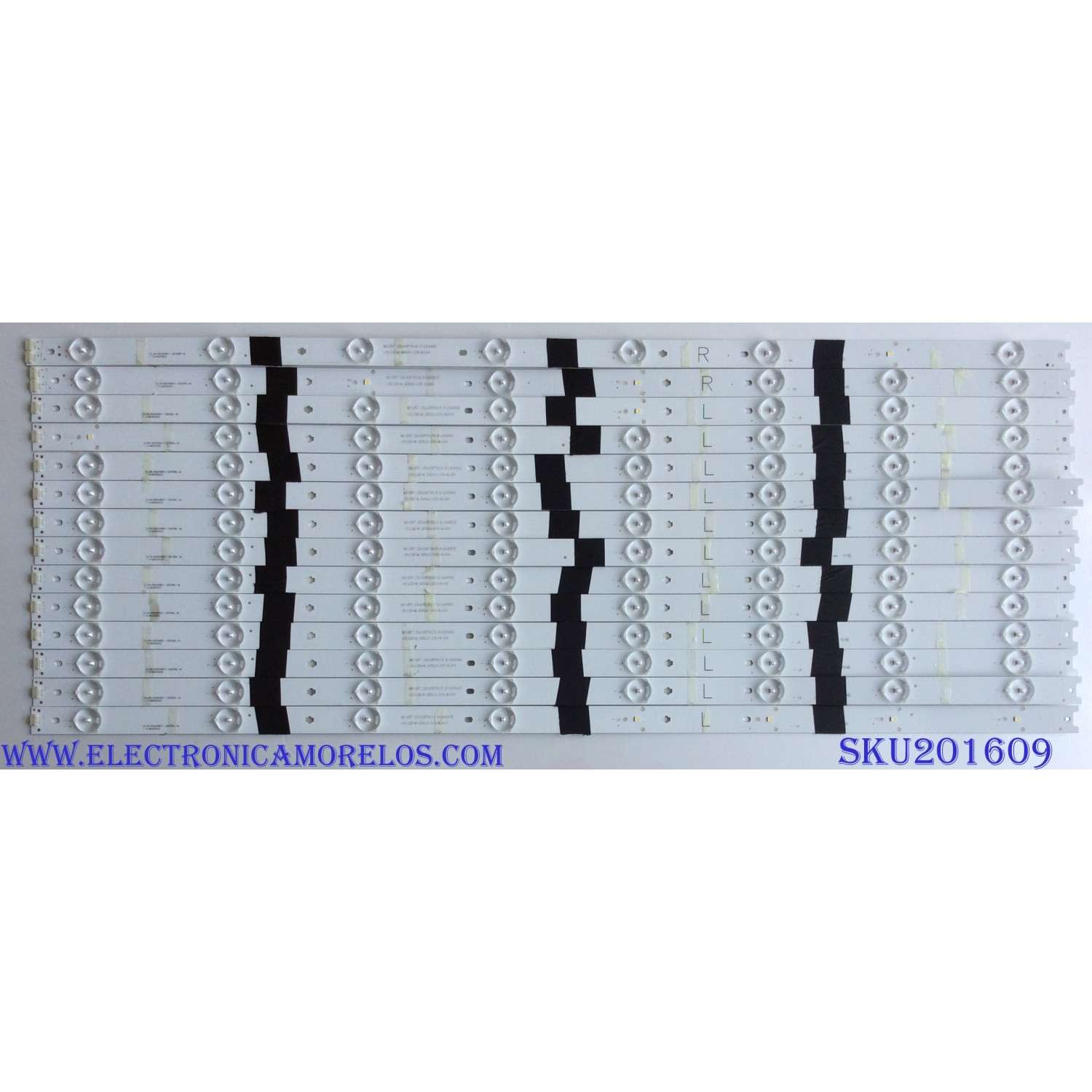 KIT DE LED´S PARA TV ( 14 PIEZAS) HITACHI SJ.HK.D6500801-2835BL-M / SJ.HK.D6500801-2835BR-M / 1.14.MD65002 / 1.14.MD65003 / 2301065F700180 / 151123D-HK.D650L01-2151-HL1004 / 151123D-HK.D650R01-2151-HL1004 / PANEL T650QVN02.0 / MODELO 65"