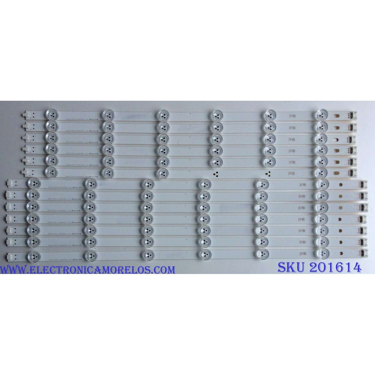KIT DE LED´S PARA TV ((INCOMPLETO SOLO 13 PIEZAS)) / LG // LG INNOTEK POLA2.0 55"L TYPE REV 0.1 / LG INNOTEK POLA2.0 55"R TYPE REV 0.1 / 12C1 / PANEL LA62M55T120V12 / MODELO 55LA6200