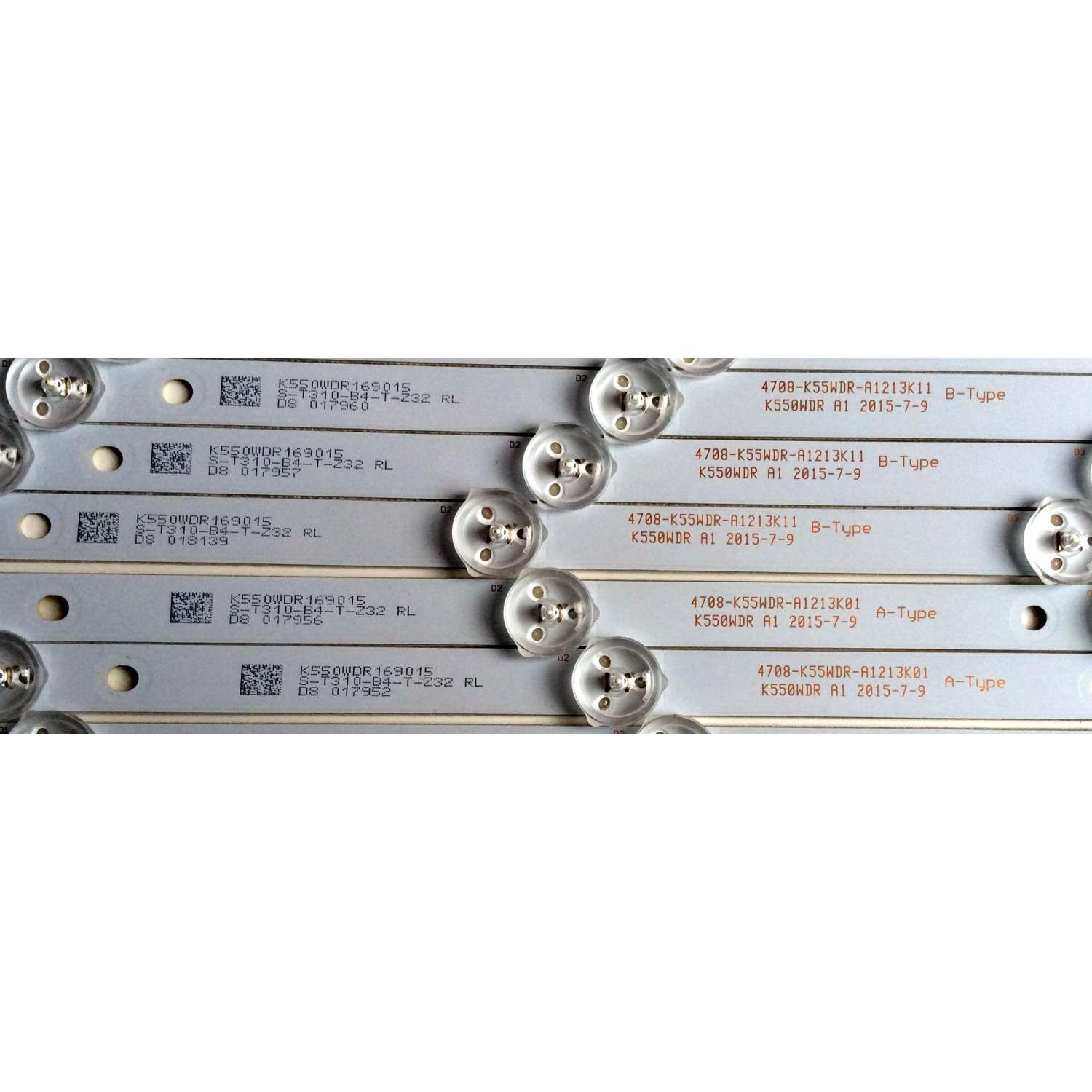 KIT DE LED'S PARA TV (12 PIEZAS) / TOSHIBA 4708-K55WDR-A1213K01 / 4708-K55WDR-A1213K11 / E477989 / K550WDR169015 / S-T310-B4-T-232 / 471R1P79 / KB-6160 / PANEL K550WDR1 / MODELO 55L421U / 55L421U Rev.A - Imagen 4