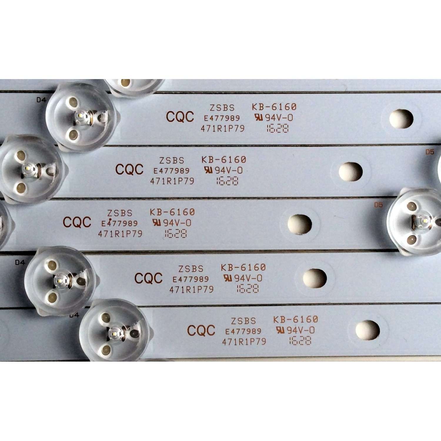 KIT DE LED'S PARA TV (12 PIEZAS) / TOSHIBA 4708-K55WDR-A1213K01 / 4708-K55WDR-A1213K11 / E477989 / K550WDR169015 / S-T310-B4-T-232 / 471R1P79 / KB-6160 / PANEL K550WDR1 / MODELO 55L421U / 55L421U Rev.A - Imagen 3