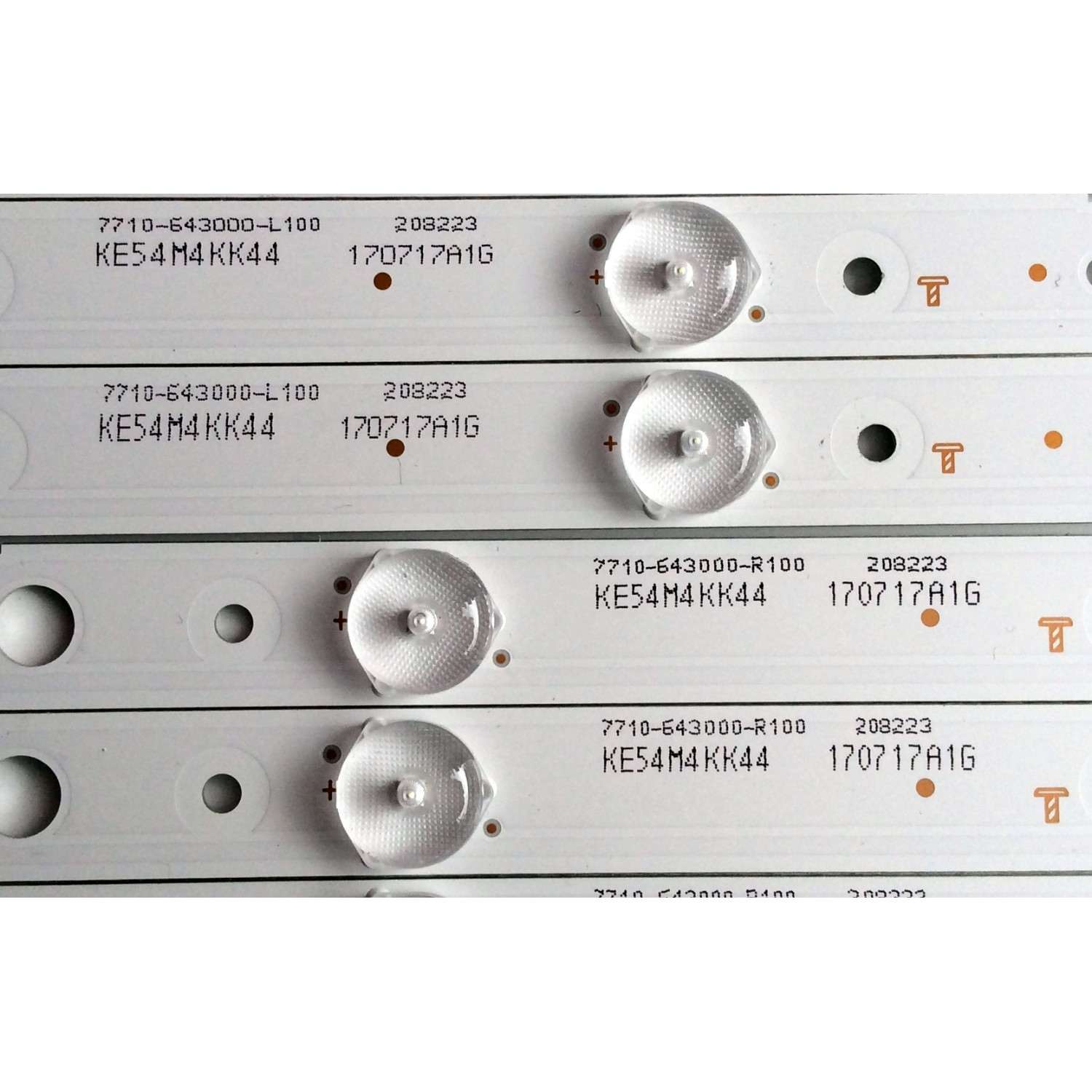 KIT DE LED'S PARA TV (8 PIEZAS) / LG / 170717A1G / KE54M4KK44 / 7710-64300-L100 / 208223 / 170717A1G / CRH-A4330300104L6CNRve1.0 / PANEL RLD430WY (LD0-304) / MODELO 43UJ6200-UA / 43UJ6200-UA.CUSYLH - Imagen 3