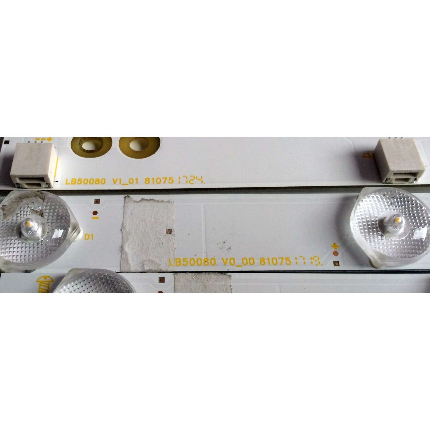 KIT DE LED'S PARA TV VIZIO (16 PIEZAS) / NUMERO DE PARTE LB50080 V0_00 / LB50080 V1_01 / LB50080 V0_00 81075 / LB50080 V1_01 81075 / 210BZ08D0B3030L00L / 1D5Y00000EA0 / PANEL TPT500U1-QVN03.U REV:S7B0A / MODELO M50-E1 - Imagen 6