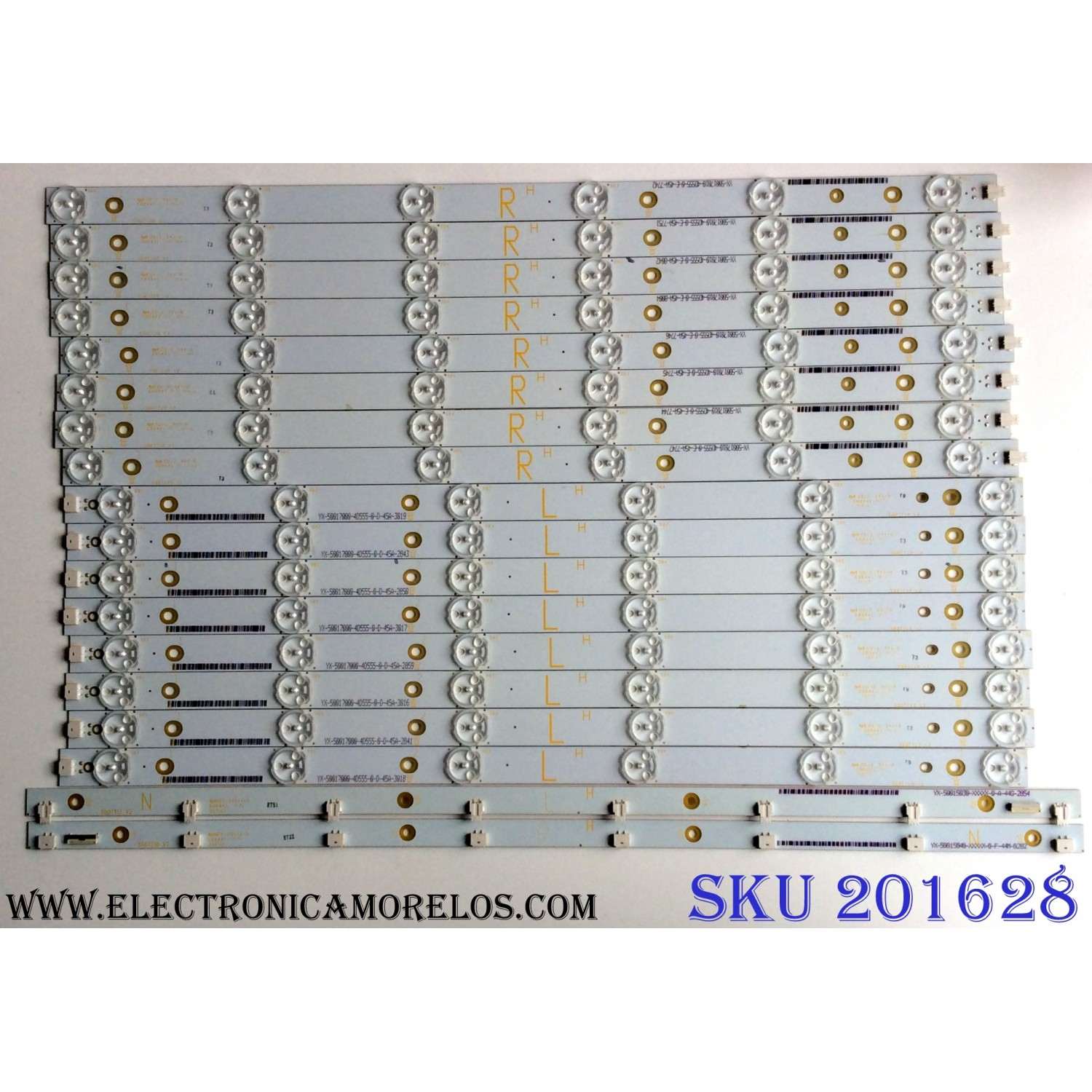 KIT DE LED'S PARA TV (16 PIEZAS) / VIZIO 500TT20 V3 / 500TT19 V3 / 500TT18 V2 / 500TT17 V2 / E88441 / YX-5001700-4D555-0-D-45A / YX-5001710-4D555-0-E-45A / PANEL TPT500J1-HVN04 / MODELOS D500I-B1 / D500I-B1 LTYWRTBQ / E500I-B1 / E500I-B1 LTY6PLKR