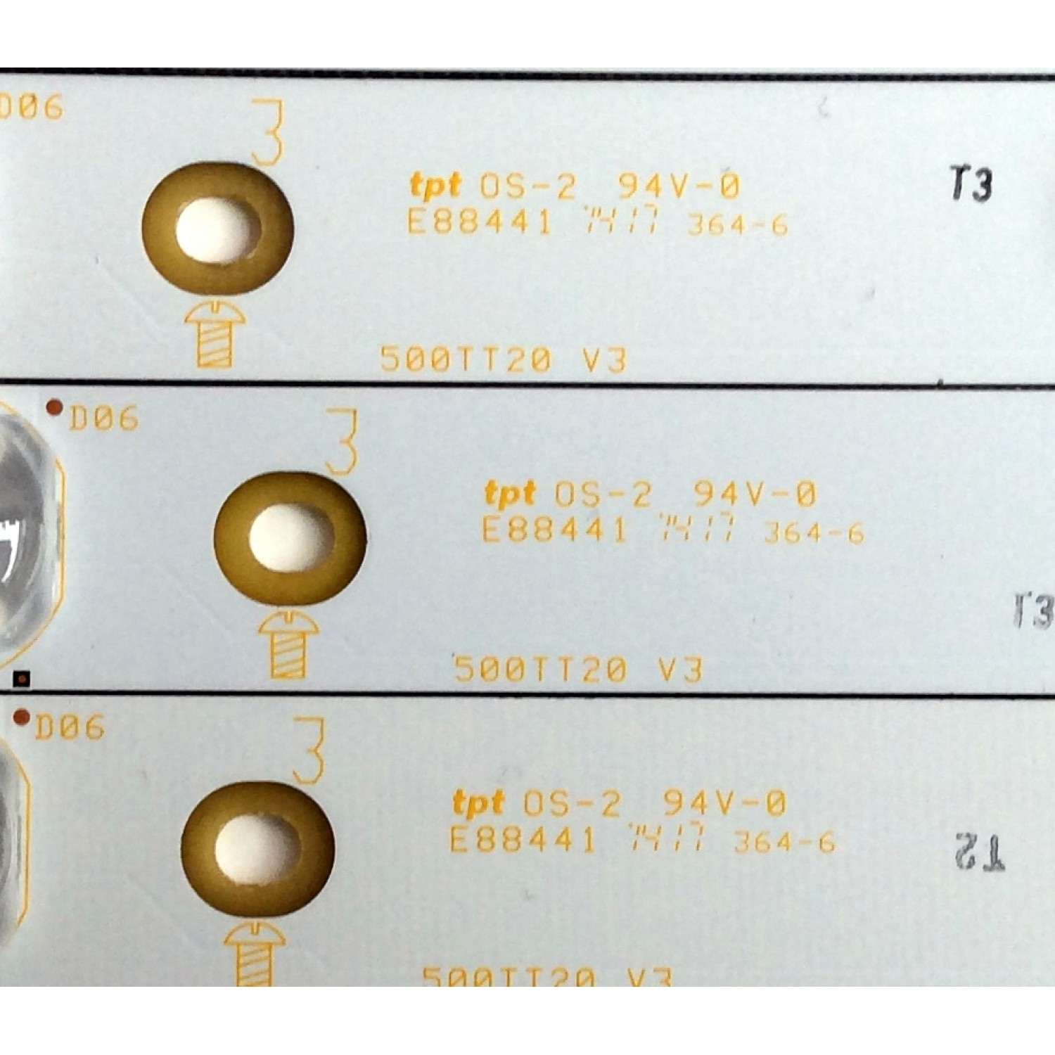 KIT DE LED'S PARA TV (16 PIEZAS) / VIZIO 500TT20 V3 / 500TT19 V3 / 500TT18 V2 / 500TT17 V2 / E88441 / YX-5001700-4D555-0-D-45A / YX-5001710-4D555-0-E-45A / PANEL TPT500J1-HVN04 / MODELOS D500I-B1 / D500I-B1 LTYWRTBQ / E500I-B1 / E500I-B1 LTY6PLKR - Imagen 6