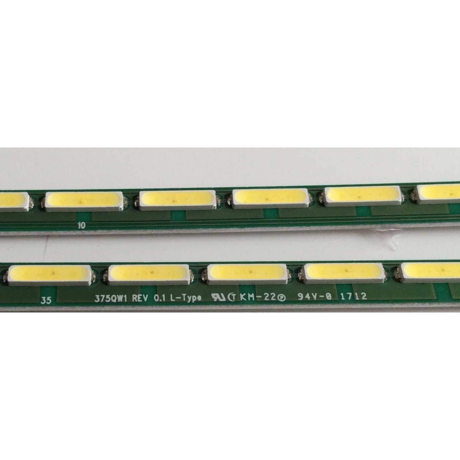 KIT DE LED'S PARA TV (2 PIEZAS) / DELL 375QW1 / 6916L-2626B / 6916L-2627B / 375QW1 REV 0.1 L-TYPE / 375QW1 REV 0.1 R-TYPE / PANEL LM375QW1 (SS)(B1) / MODELO U3818DW - Imagen 2