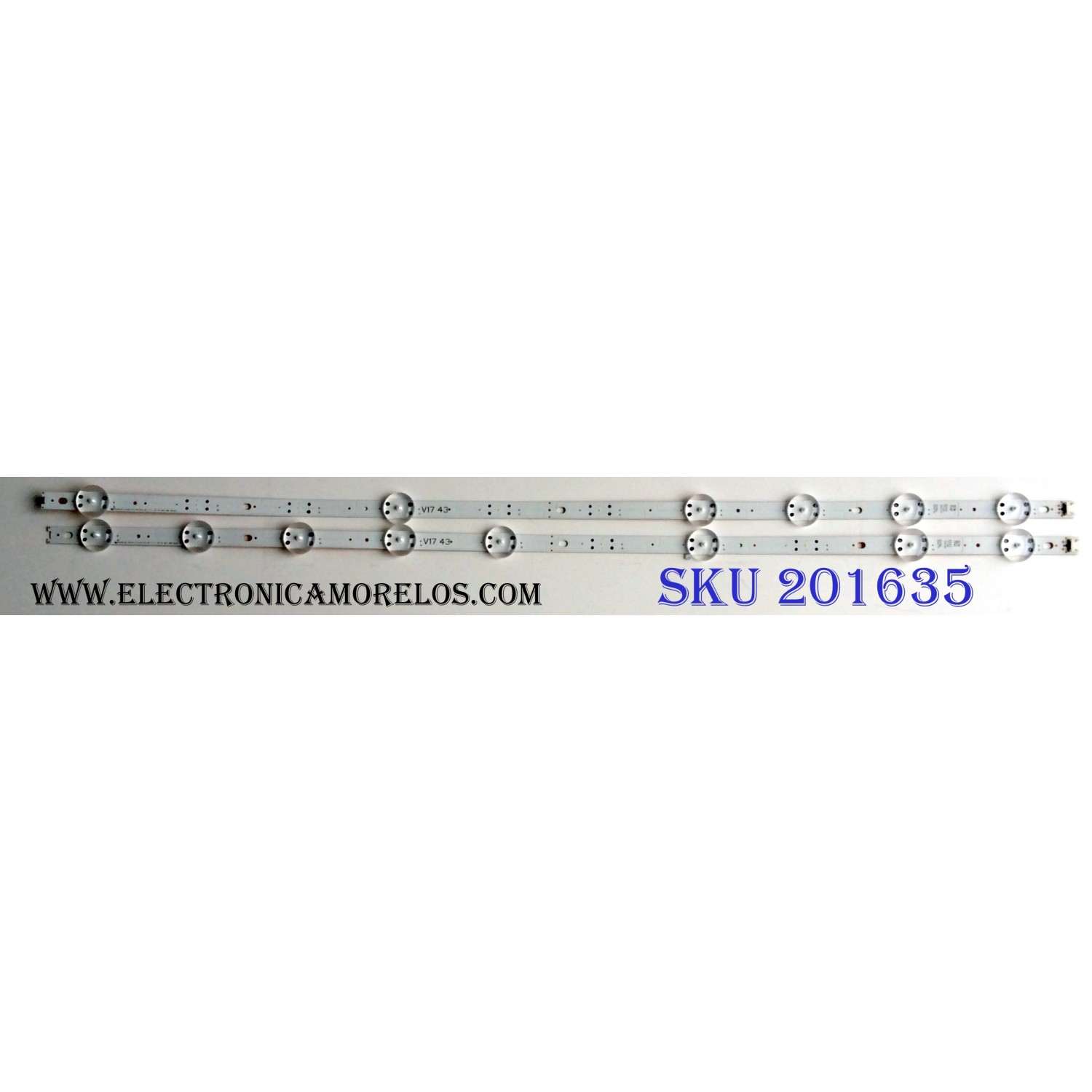 KIT DE LED'S PARA TV LG ((2 PIEZAS)) / NUMERO DE PARTE 6916L-2867A / 6916L2867A / SUNG WE155V0 E74739 / E84D1711A00540 / E84D1711A00539 / ART3 2867 REV0.3 1 / V17 43 / PANEL LC430DGG (FK)(M3) / MODELO 43UV340H-UA / 43UV340H-UA.BUSYLJM