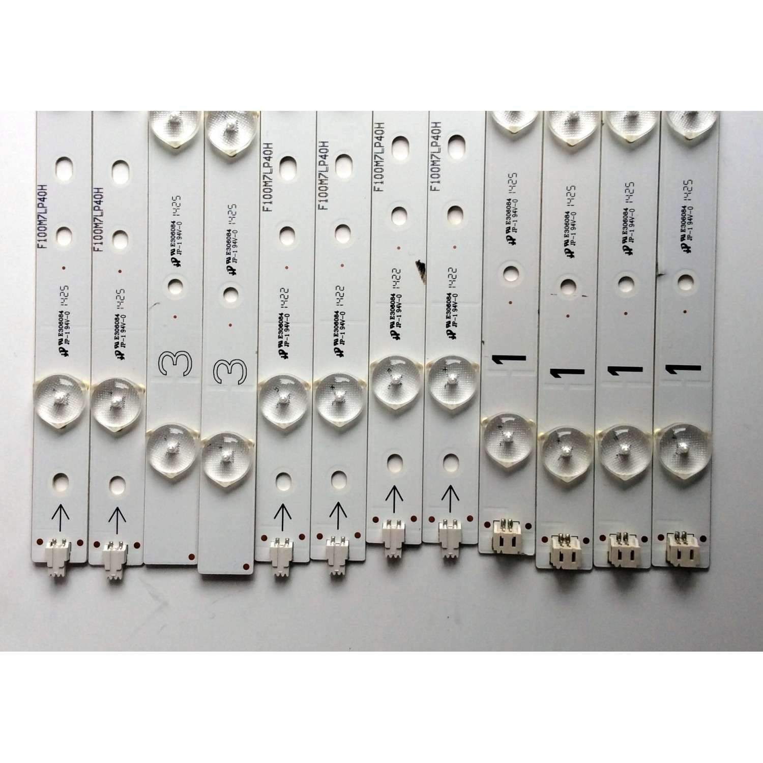 KIT DE LED'S PARA TV (12 PIEZAS) / SHARP E306084 / F100M7LP40H / 0981010221A9 / IC-C-VZAA48D377A / 0981010221AA / IC-D-VZAA48D377B / 0981010221AB / IC-C-VZAA48D377C / 0981010221AC / IC-D-VZAA48D377D / PANEL / MODELO LC-48LE551U - Imagen 3
