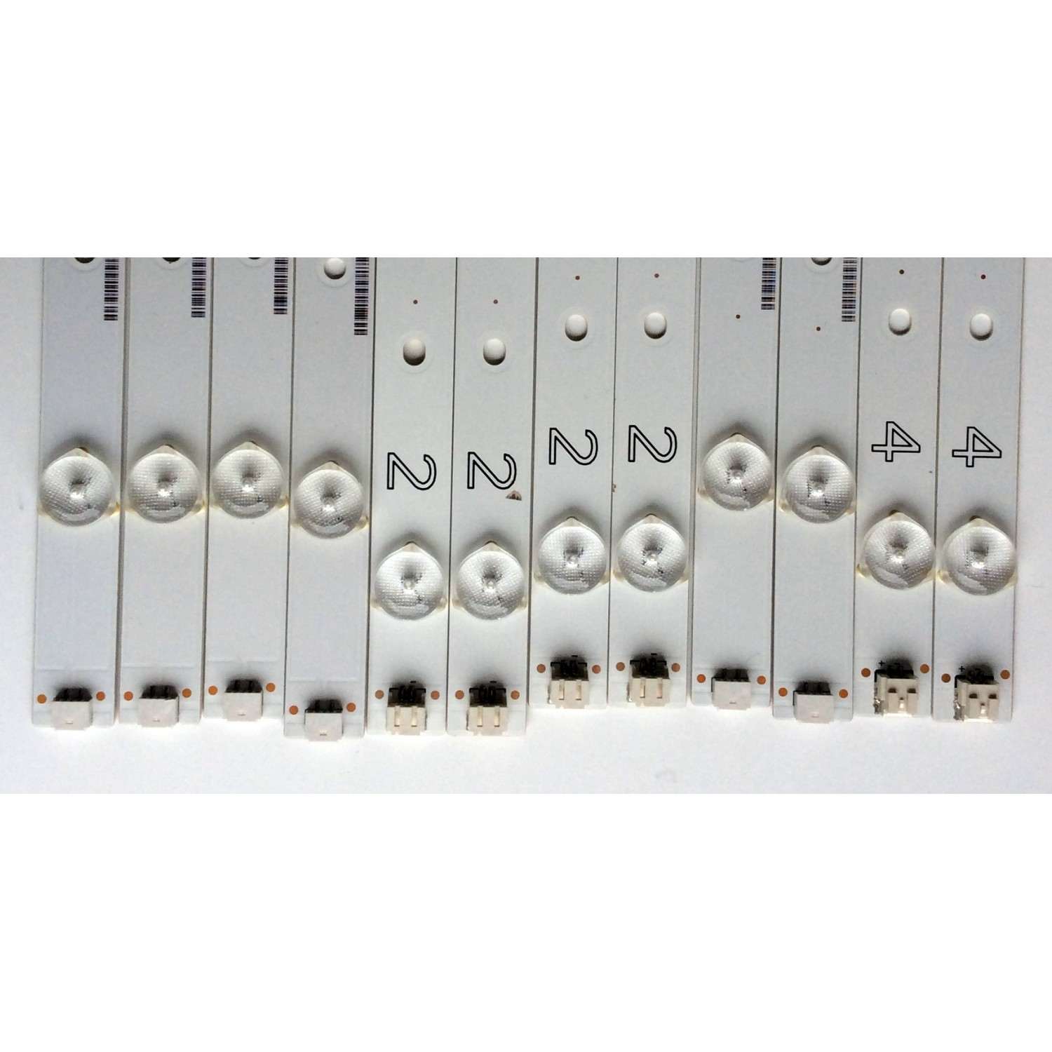 KIT DE LED'S PARA TV (12 PIEZAS) / SHARP E306084 / F100M7LP40H / 0981010221A9 / IC-C-VZAA48D377A / 0981010221AA / IC-D-VZAA48D377B / 0981010221AB / IC-C-VZAA48D377C / 0981010221AC / IC-D-VZAA48D377D / PANEL / MODELO LC-48LE551U - Imagen 2