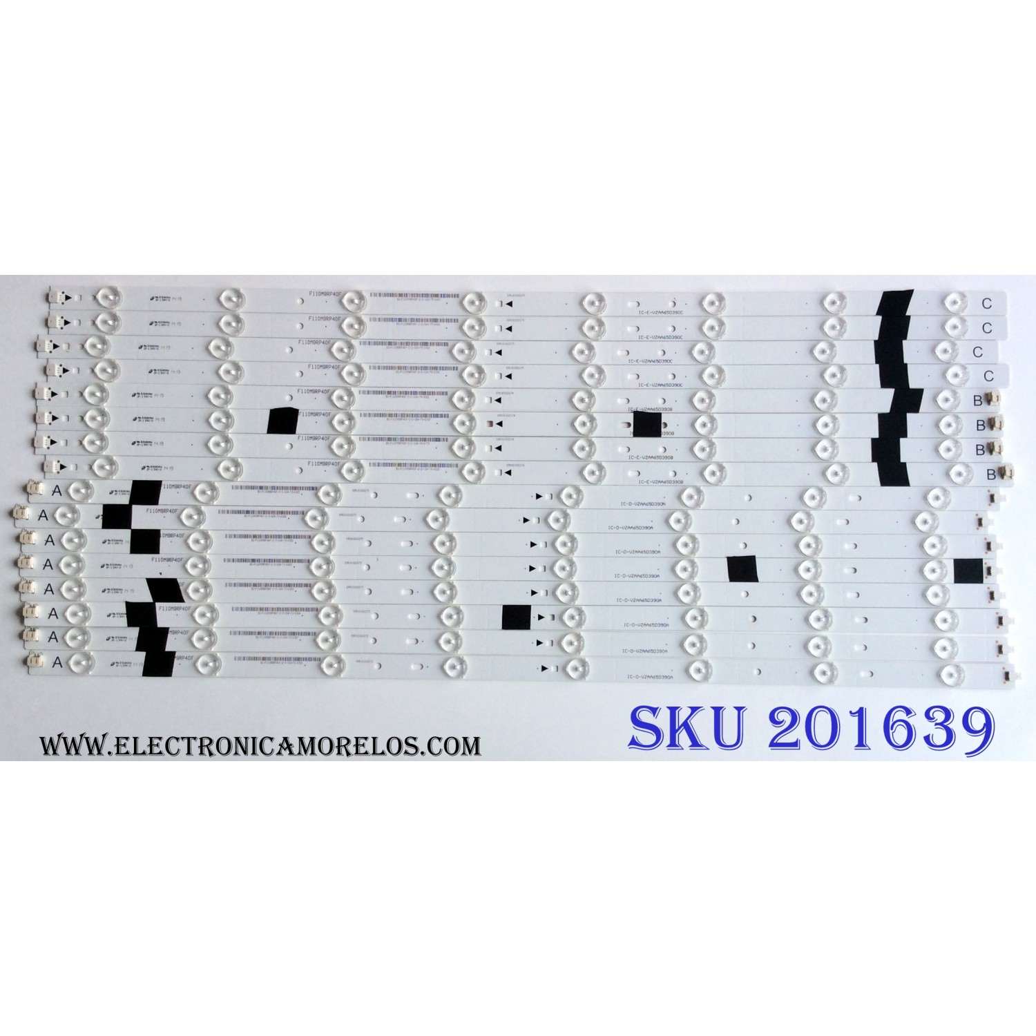 KIT DE LED'S PARA TV (16 PIEZAS) / JVC IC-D-VZAA65D390A / IC-E-VZAA65D390B / IC-E-VZAA65D390C / F110M9RP40F / E306084 / BC-F110M9RP40F-2-3-164-73 / 098101022173 / BC-F110M9RP40F-2-2-164-74 / BC-F110M9RP40F-2-2-164-75 / PANEL T650HVN05.0 / MODELO EM65FTR