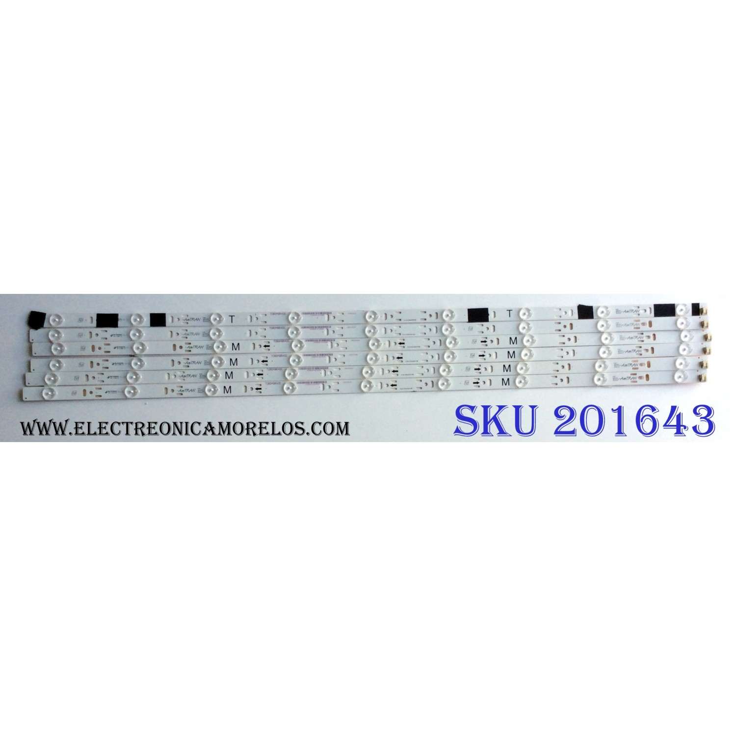 KIT DE LED'S PARA TV (6 PIEZAS) / VIZIO IC-A-VZAA42D418A / 0981010221AT / IC-B-VZAA42D418B / 0981010221AU / IC-A-VZAA42D418C / 0981010221AV / T082M9R40C / TO82M9R4OC / E306084 / PANEL / MODELO E420I
