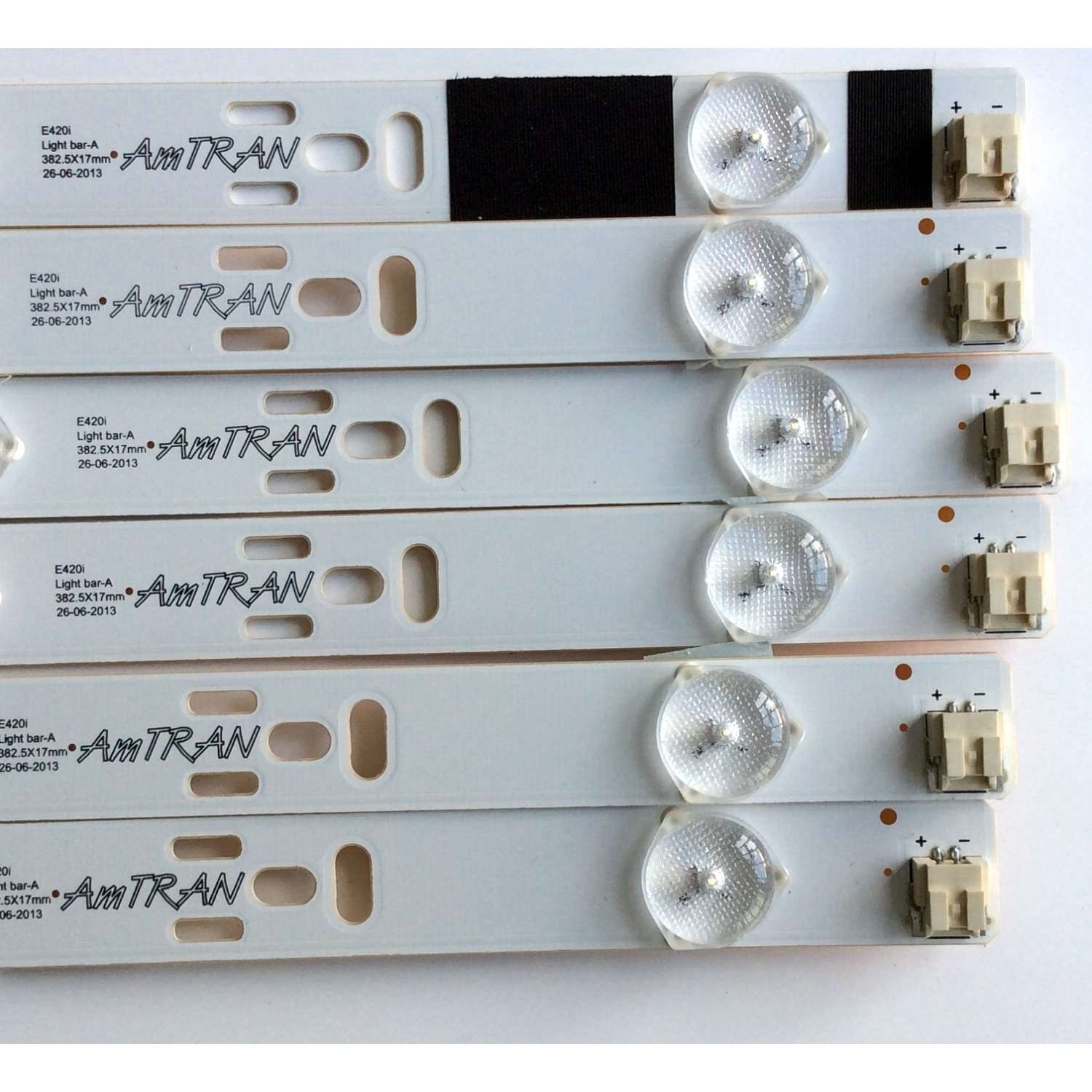 KIT DE LED'S PARA TV (6 PIEZAS) / VIZIO IC-A-VZAA42D418A / 0981010221AT / IC-B-VZAA42D418B / 0981010221AU / IC-A-VZAA42D418C / 0981010221AV / T082M9R40C / TO82M9R4OC / E306084 / PANEL / MODELO E420I - Imagen 2