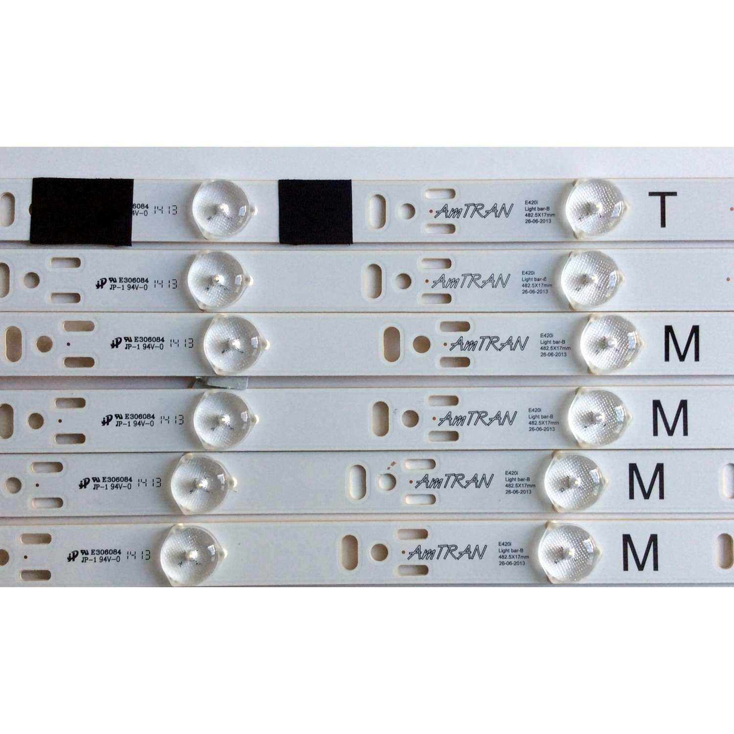 KIT DE LED'S PARA TV (6 PIEZAS) / VIZIO IC-A-VZAA42D418A / 0981010221AT / IC-B-VZAA42D418B / 0981010221AU / IC-A-VZAA42D418C / 0981010221AV / T082M9R40C / TO82M9R4OC / E306084 / PANEL / MODELO E420I - Imagen 4