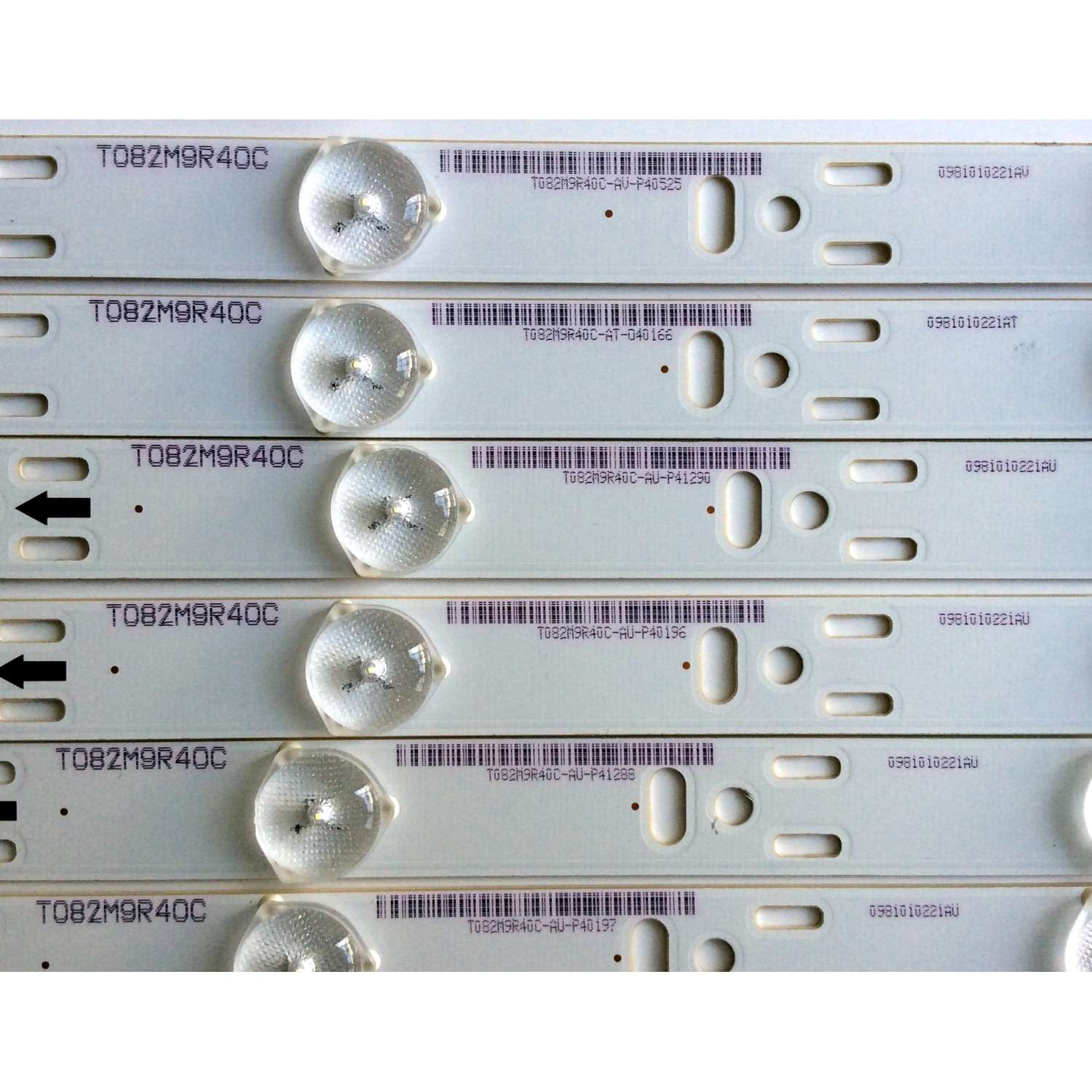 KIT DE LED'S PARA TV (6 PIEZAS) / VIZIO IC-A-VZAA42D418A / 0981010221AT / IC-B-VZAA42D418B / 0981010221AU / IC-A-VZAA42D418C / 0981010221AV / T082M9R40C / TO82M9R4OC / E306084 / PANEL / MODELO E420I - Imagen 5