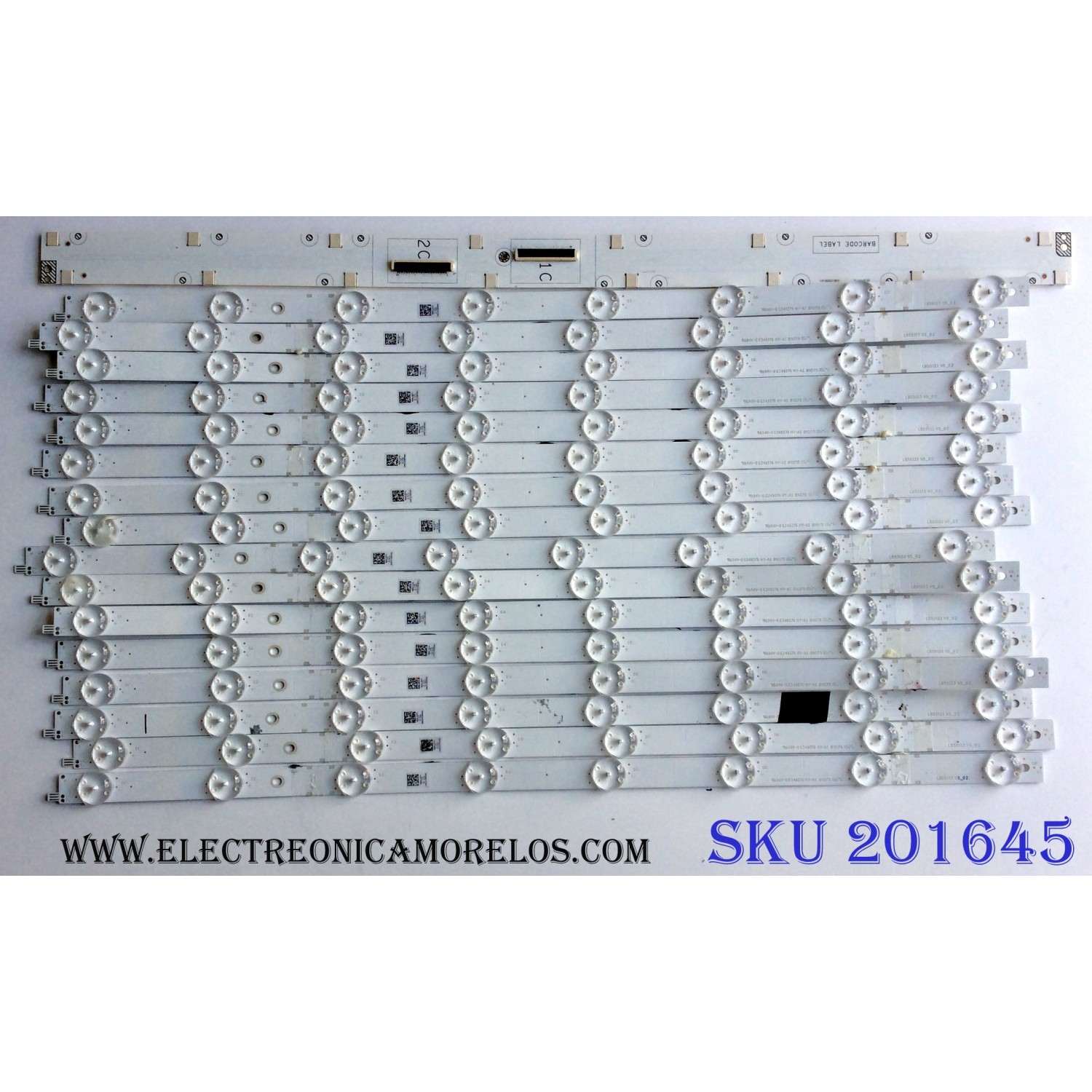 KIT DE LED'S PARA TV (16 PIEZAS) / VIZIO LB55133 / 0981-0108-HD01 / 09810108HD01 / E466169 / E349376 / LB55133 V0_02 / PANEL T550QVN05.6 / MODELO M55-F0 LAUAWZKU