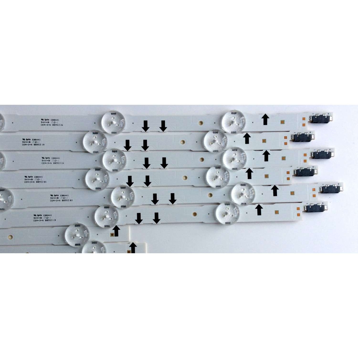 KIT DE LED'S PARA TV SAMSUNG (12 PIEZAS) / NUMERO DE PARTE D4GE-550DCA3-R3 / D4GE-550DCB-R3 / LM41-00099A / LM41-00099G / E88441 / 2014SVS55 / 140111 / BN96-30431A / BN96-30432A / PANEL'S CY-GJ055BGAVYH / GJ055BGA-B1 / MODELOS HG55NE477 / LH55DMEPLGA/GO - Imagen 2