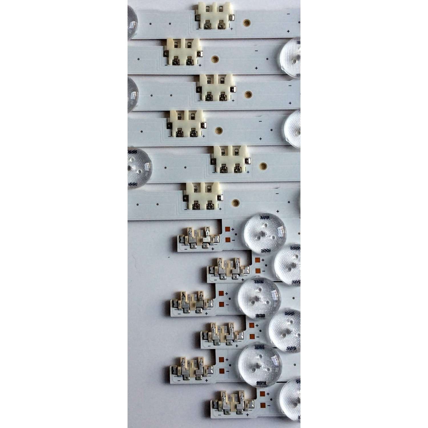 KIT DE LED'S PARA TV SAMSUNG (12 PIEZAS) / NUMERO DE PARTE D4GE-550DCA3-R3 / D4GE-550DCB-R3 / LM41-00099A / LM41-00099G / E88441 / 2014SVS55 / 140111 / BN96-30431A / BN96-30432A / PANEL'S CY-GJ055BGAVYH / GJ055BGA-B1 / MODELOS HG55NE477 / LH55DMEPLGA/GO - Imagen 6