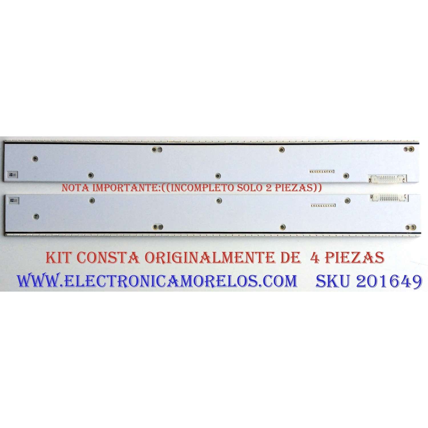 KIT DE LED'S PARA TV (SOLO 2 PIEZAS) / ((INCOMPLETO)) / SAMSUNG BN96-32155A / BN96-32156A / 32155A / 32156A / PARTES SUSTITUTAS BN96-32156A / BN96-32157A / PANEL LSF750FF01-G03 / MODELOS UN75HU8550FXZA / UN75HU8500FXZA