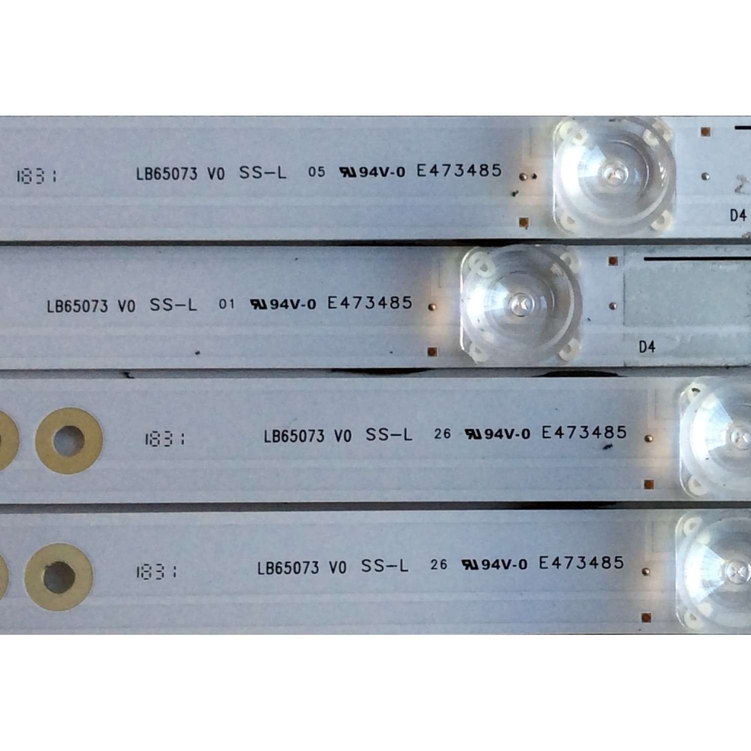 KIT DE LED'S PARA TV (12 PIEZAS) / SHARP LB65073 / LB65073 V0 / E473485 / 1199800 / PANEL HD650S1U71 / HD650S1U71\S8\GM\CKD\ROH / MODELOS LC-65Q7300U / 65R6E - Imagen 4