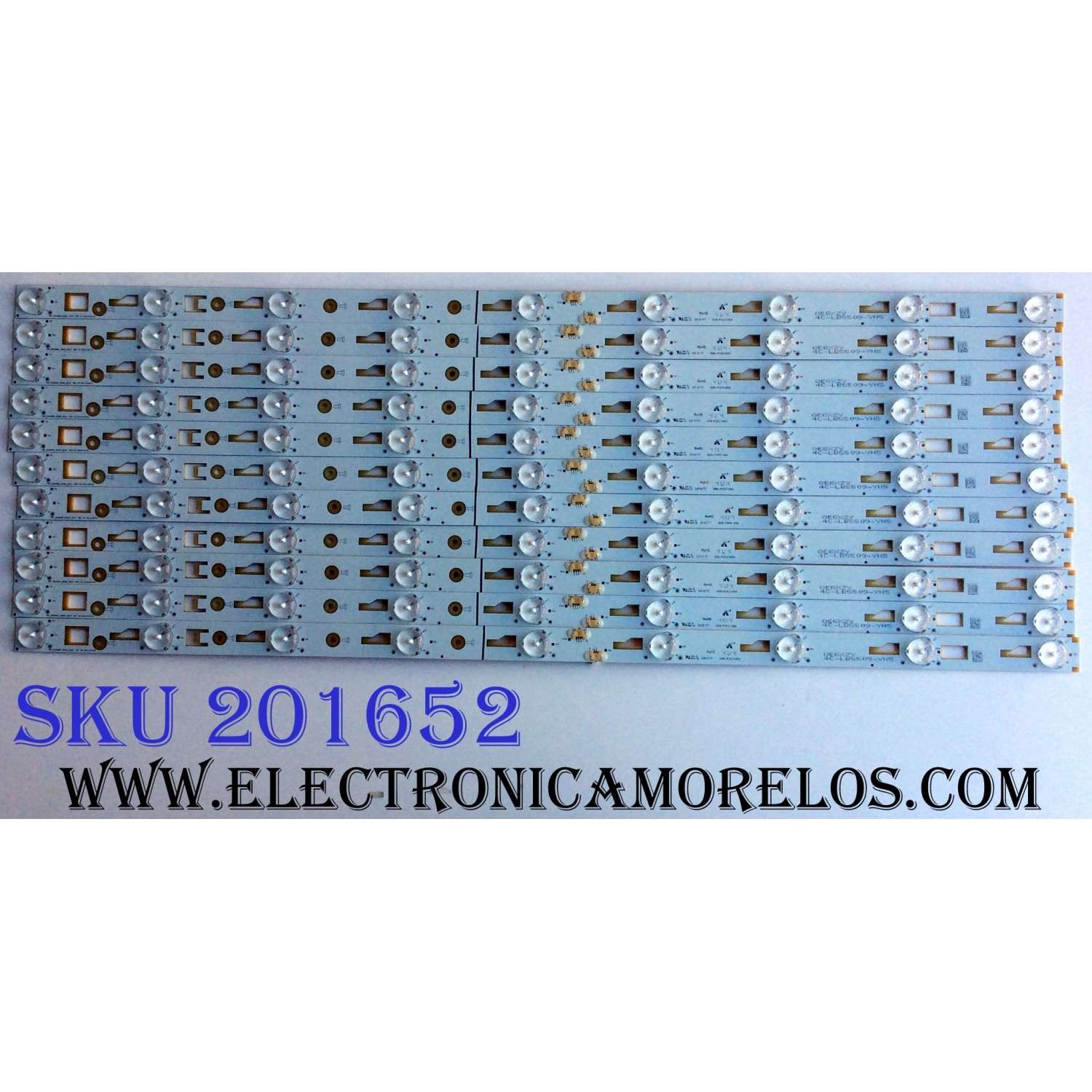 KIT DE LED'S PARA TV (11 PIEZAS) / TCL TMT_55S4600 / TMT_55S4600_3030C_9S1P REV.V4 / E312177 / 006-P2K2106A / 4C-LB5509-YH5 / QE6XZY / PANEL LVF550SD2L / MODELOS 55FS4610R / 55FS4610RTEAA / 55FS4610RTBAA