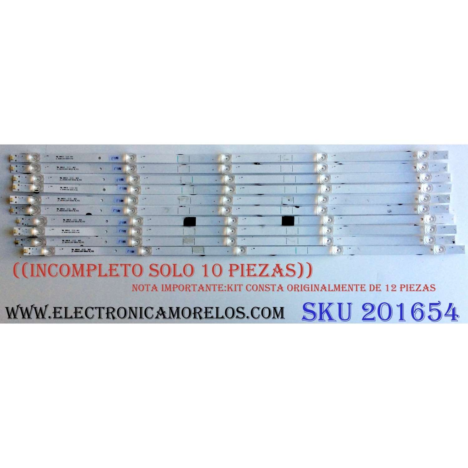 KIT DE LED'S PARA TV (SOLO 10 PIEZAS) / ((INCOMPLETO)) / SHARP JL.D65051330-365AS-M_V02 / 1199095 / 181005 / JL.D65051330  / PANEL HD650S1U71 / HD650S1U71-L1\S0\GM\ROH / MODELO LC-65Q7300U