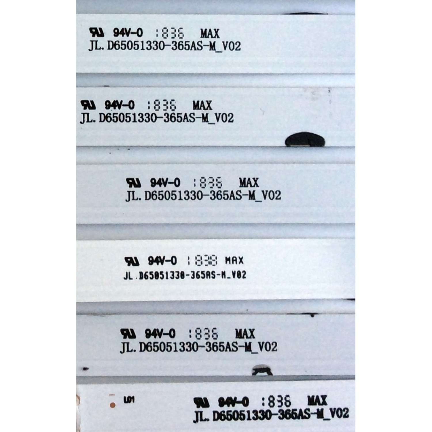 KIT DE LED'S PARA TV (SOLO 10 PIEZAS) / ((INCOMPLETO)) / SHARP JL.D65051330-365AS-M_V02 / 1199095 / 181005 / JL.D65051330  / PANEL HD650S1U71 / HD650S1U71-L1\S0\GM\ROH / MODELO LC-65Q7300U - Imagen 2