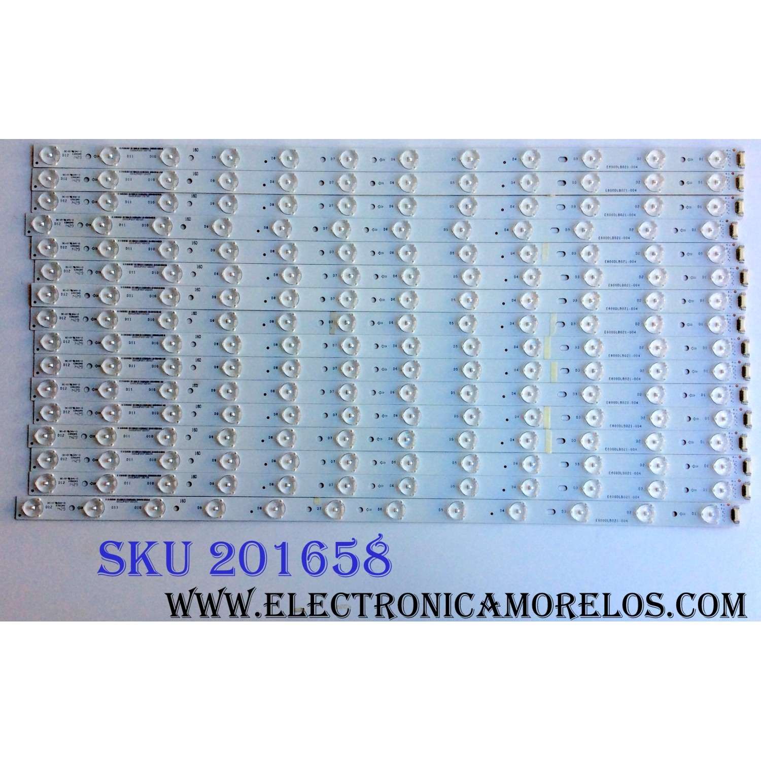 KIT DE LED'S PARA TV (16 PIEZAS) / VIZIO E600DLB021-004 / E350345 / E600DLBP60E8716D / PANEL'S S600FU1-1 / S600FU1-3 / MODELOS P602UI-B3 / P602UI-B3 LFTRRDAQ / P602UI-B3 LFTRRDAR