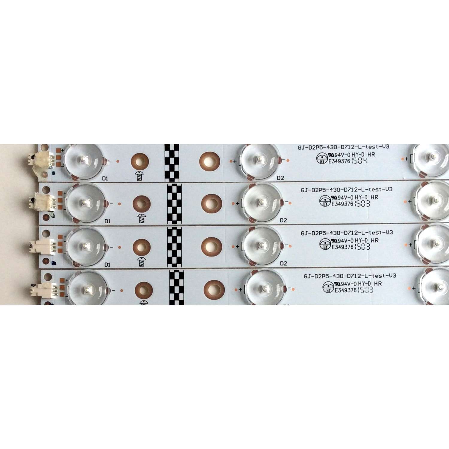 KIT DE LEDS PARA TV VIZIO ORIGINAL 14 PIEZAS / NUMERO DE PARTE GJ-D2P5-430-D712-L-TEST-V3 / GJ-D2P5-430-D712-R-TEST-V3 / GJ-D2P5-430-D712-L-V3-CB / U-EHLC67U4 / PANEL TPT430H3-QVN01.U REV: S000A / MODELOS M43-C1 / M43-C1 LTTWSPAR / M43-C1 LTTWSPCR - Imagen 2