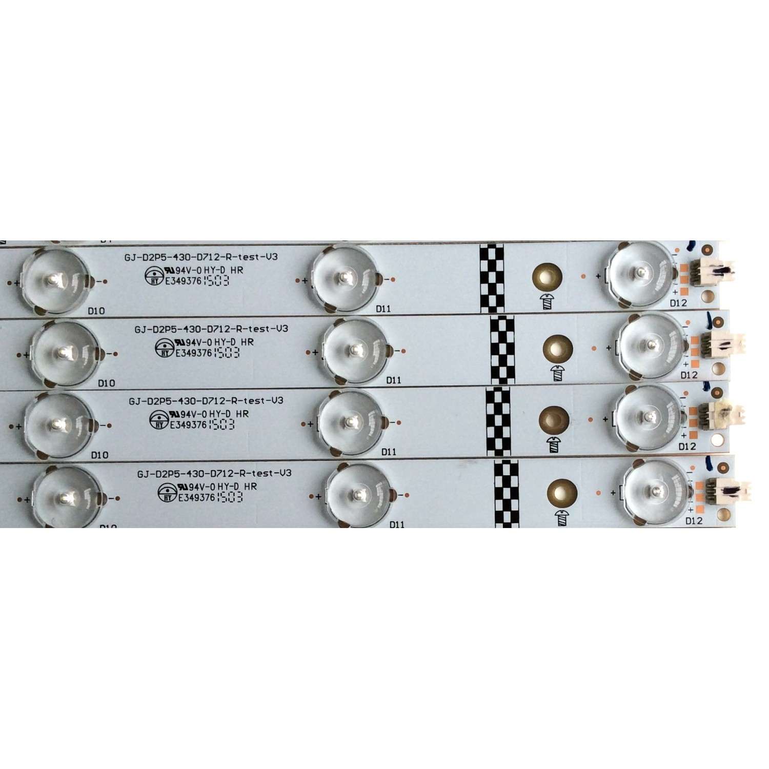 KIT DE LEDS PARA TV VIZIO ORIGINAL 14 PIEZAS / NUMERO DE PARTE GJ-D2P5-430-D712-L-TEST-V3 / GJ-D2P5-430-D712-R-TEST-V3 / GJ-D2P5-430-D712-L-V3-CB / U-EHLC67U4 / PANEL TPT430H3-QVN01.U REV: S000A / MODELOS M43-C1 / M43-C1 LTTWSPAR / M43-C1 LTTWSPCR - Imagen 4