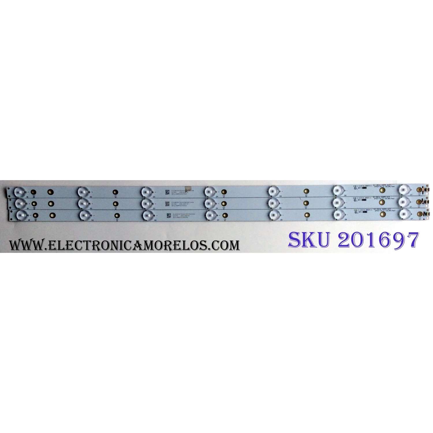 KIT DE LED'S PARA TV (3 PIEZAS) / VIZIO GJ-2K16 D2P5-315 D407-V1.2 (613*17MM) / 210BZ07D043535C04D / 6146 PANEL TPT315B5-FHBN0.K REV. S49P2E / MODELOS E32-D1 / E32-D1 LTTUUEAS / E32H-D1 LTTUUEBS / D32HN-E1 LTT3VMAS / D32HN-E1 LTT3VMCS / D32HN-E1 LTTUVMAS