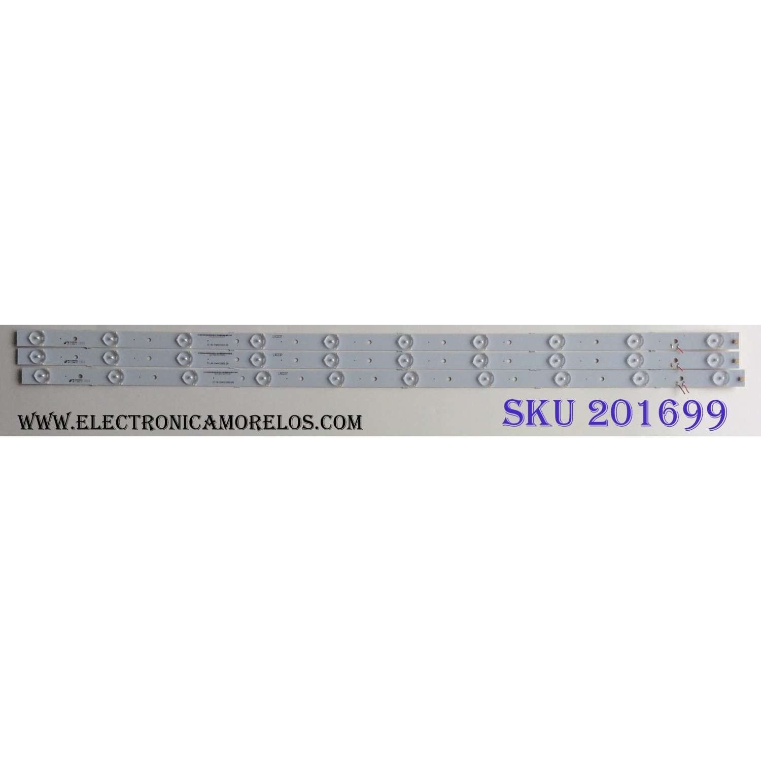 KIT DE LED'S PARA TV (3 PIEZAS ) / AFFINITY IC-B-CNA039D139 / LXC037 / 1003130201XC03703159 PANEL  TY390LK03-BCW2 / MODELO SLE2039