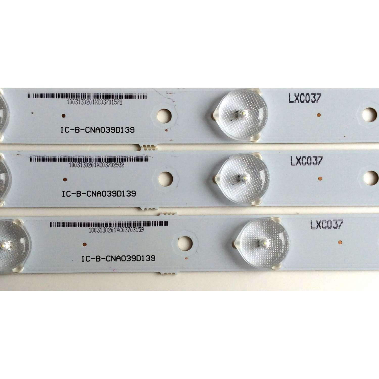 KIT DE LED'S PARA TV (3 PIEZAS ) / AFFINITY IC-B-CNA039D139 / LXC037 / 1003130201XC03703159 PANEL  TY390LK03-BCW2 / MODELO SLE2039 - Imagen 3