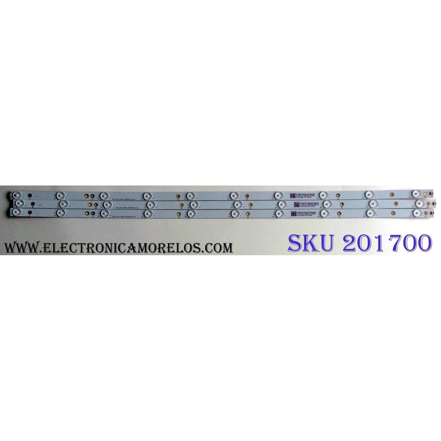 KIT DE LED'S PARA TV (3 PIEZAS) / SHARP LBM430P1001-AJ-3S / 210BZ10D043030H02E / F130 N8  H S ZC45 / E355813