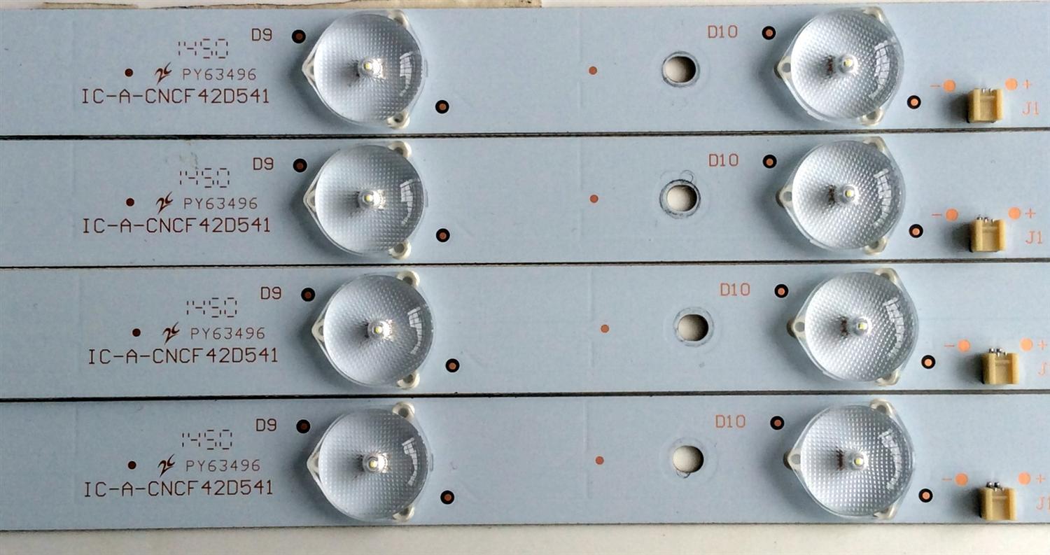 KIT DE LED'S PARA TV (4 PIEZAS) / SEIKI 910-416-1001 / IC-A-CNCF42D541 / LQ-K5-A4 / PANEL / MODELO SE420UM - Imagen 2