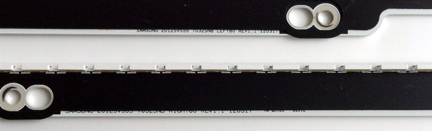 KIT DE LED'S PARA TV (2 PIEZAS) / SAMSUNG 2012SVS55 7032SNB LEFT80 REV1.1 / M725D / E5N424 / 000350 / PANEL LTJ550HQ32-V / MODELO UN55ES7003FXZA - Imagen 2