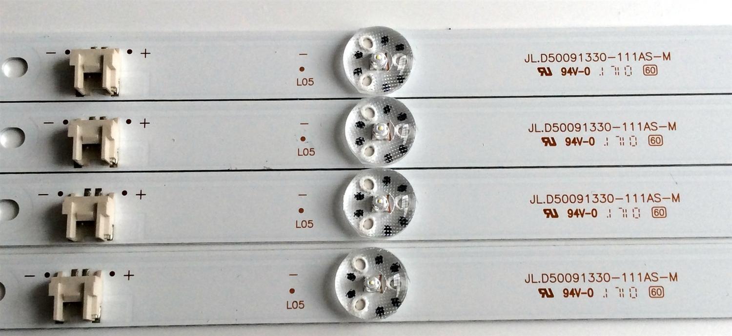 KIT DE LEDS PARA TV ELEMENT 4 PIEZAS / NUMERO DE PARTE JL.D50091330-111AS-M / 21005687 / T303 / PANEL MD5004YTIF / MODELO ELFW5017 - Imagen 2