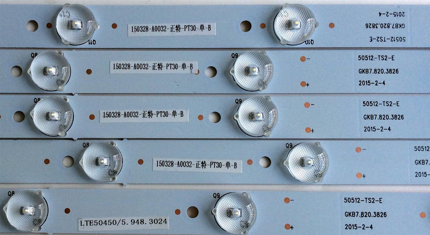 KIT DE LED'S PARA TV (5 PIEZAS) / APEX GKB5.948.3028 / GKB7.8203826 / LTE50450/5.948.3024 / PANEL T500HVN08.2 / MODELO LE50D5 - Imagen 4