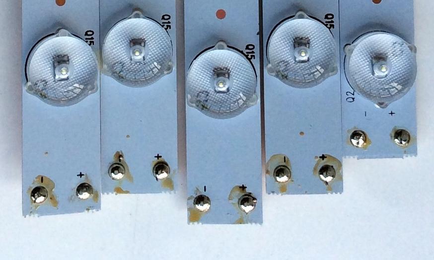 KIT DE LED'S PARA TV (5 PIEZAS) / APEX GKB5.948.3028 / GKB7.8203826 / LTE50450/5.948.3024 / PANEL T500HVN08.2 / MODELO LE50D5 - Imagen 2