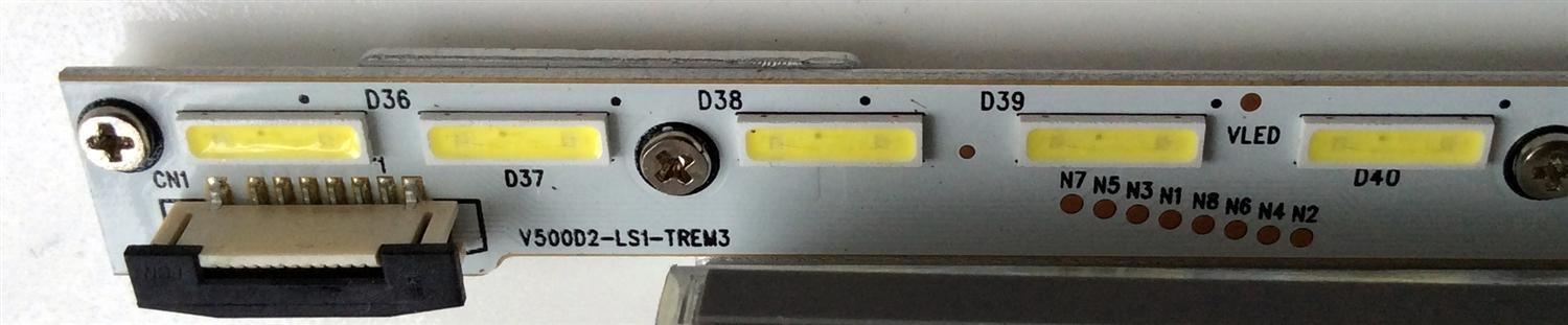 LED PARA TV / SANYO V500D2-LS1-TREM3 / C-1-1 M0004L N31 A 3 Y C A  A / PANEL V500HK1-LS6 REV.E4 / MODELOS FVF5044 / P50F44-00 - Imagen 2