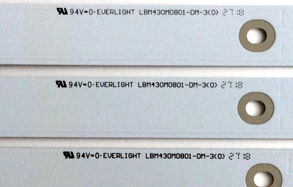 KIT DE LED'S PARA TV (3 PIEZAS) / SAMSUNG 58.43T16.001 / LBM430M0801-DM-3(0) / 58.43T0U.E01 / PANEL T430QN03.5 / MODELO UN43NU6900FXZA AZ02 - Imagen 2