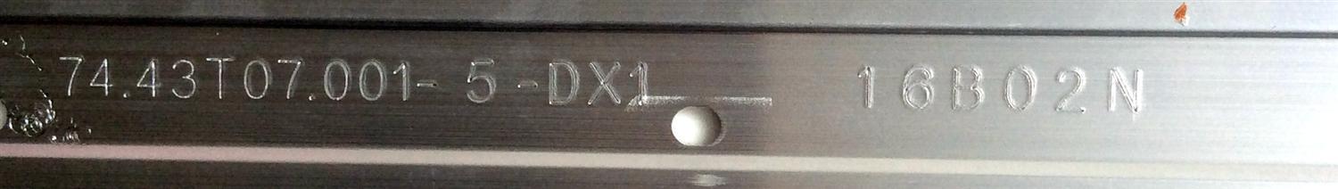 LED PARA TV / SONY 74.43T07.001-5-DX1 / PANEL T430QVF01.0 / MODELO XBR-43X800D - Imagen 4