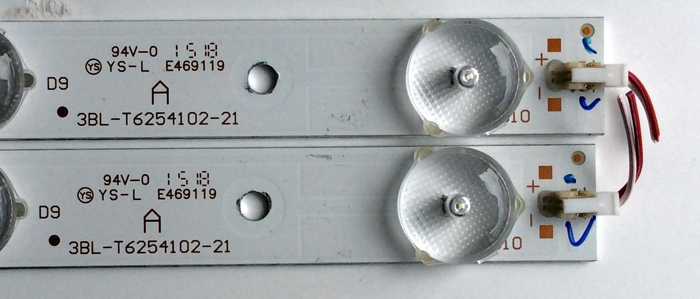 KIT DE LED'S PARA TV (2 PIEZAS) / PROSCAN 3BL-T6254102-21 / JS-KY23FDXD / YS-L  E469119 / PANEL HK315LEDM-OHBFH / MODELO PLDED3273A-B A1505 - Imagen 3