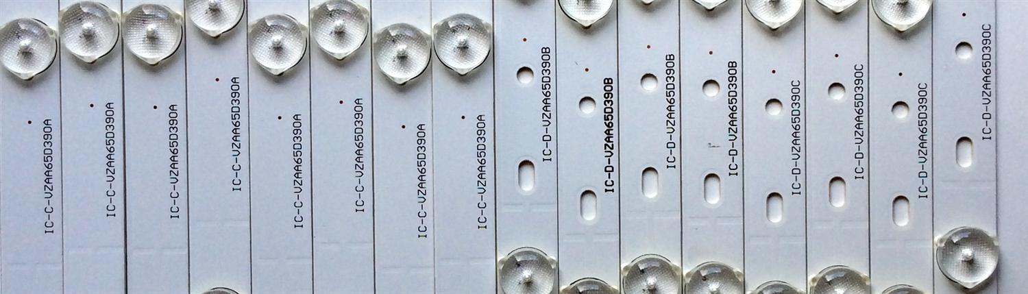 KIT DE LED'S PARA TV (16 PIEZAS) / JVC IC-C-VZAA65D390A / IC-D-VZAA65D390B / IC-D-VZAA65D390C / 098101022173 / 098101022174 / 098101022175 / PANEL T650HVN05.0XR-2 /  MODELO EM65FTR - Imagen 2