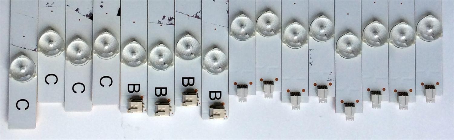 KIT DE LED'S PARA TV (16 PIEZAS) / JVC IC-C-VZAA65D390A / IC-D-VZAA65D390B / IC-D-VZAA65D390C / 098101022173 / 098101022174 / 098101022175 / PANEL T650HVN05.0XR-2 /  MODELO EM65FTR - Imagen 6