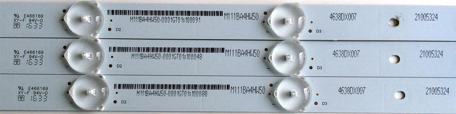 KIT DE LED'S PARA TV (3 PIEZAS) / B-HWBW39D741 / M111BA4HW50 / 4638DX007 / 21005324 / PANEL LC390TA2A / MODELO  - Imagen 3