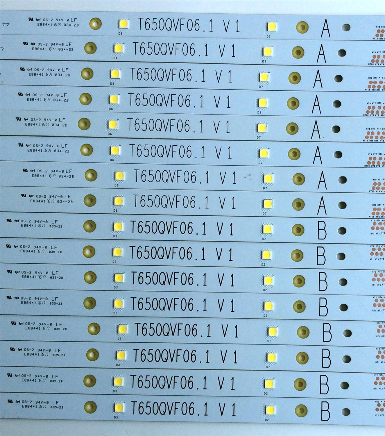 KIT DE LED'S PARA TV (16 PIEZAS) / T650QVF06.1 V1 / E88441 / ZE65T400023C7 / PANEL T650QVF06 / MODELO P65-C1 - Imagen 4