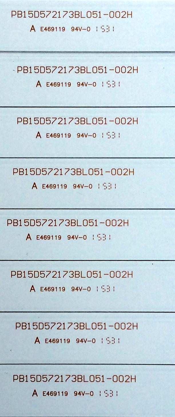 KIT DE LED'S PARA TV (8 PIEZAS) / INSIGNIA 4C-LB550T-GY2 / 3 L07 C73 VF16 N57 D 217 / PB15D572173BL051-002H / PANEL ST5461B05-2 / LVF550CSDX E6 V4 / MODELO NS-55D421NA16 - Imagen 2