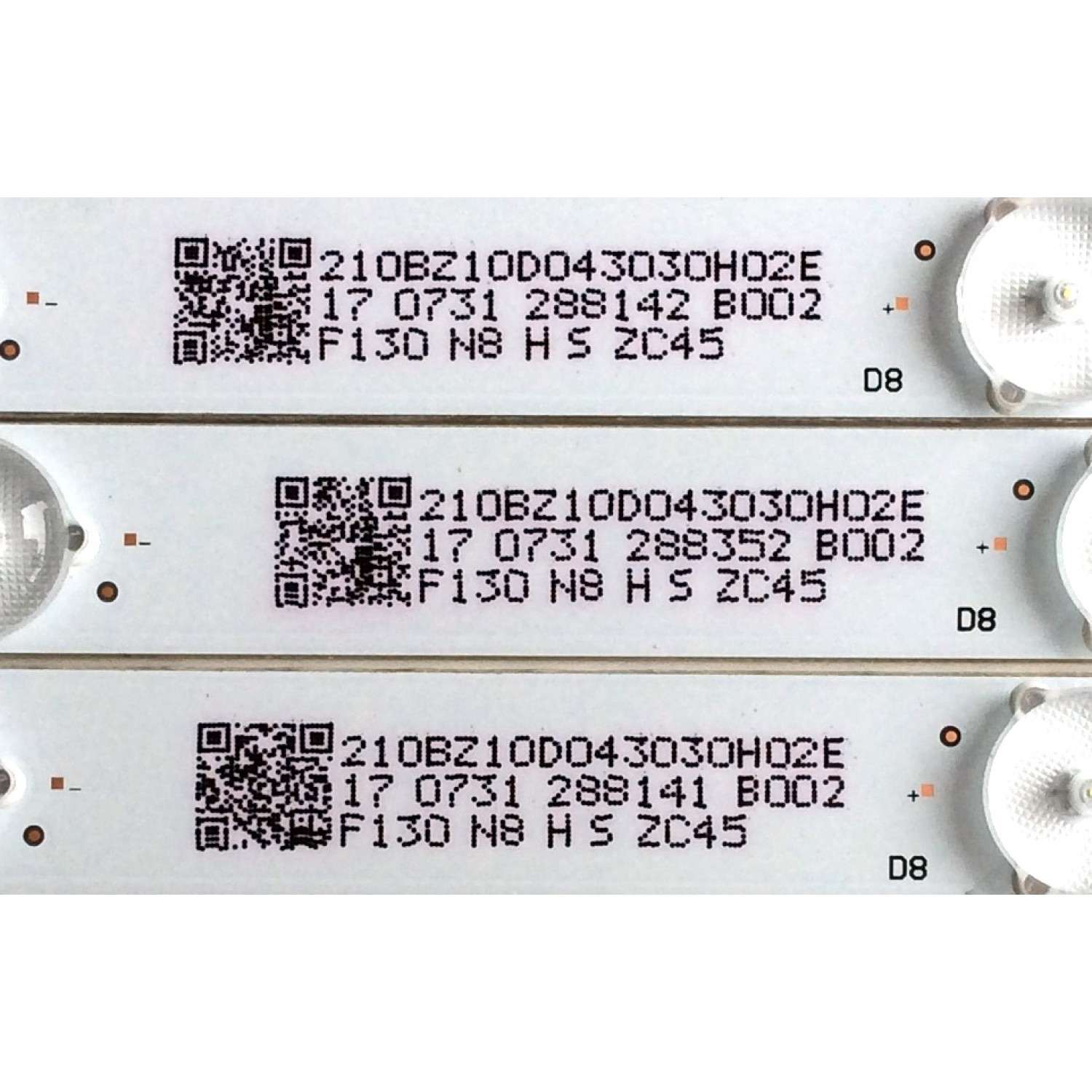 KIT DE LED'S PARA TV (3 PIEZAS) / SHARP LBM430P1001-AJ-3S / 210BZ10D043030H02E / F130 N8  H S ZC45 / E355813 - Imagen 3